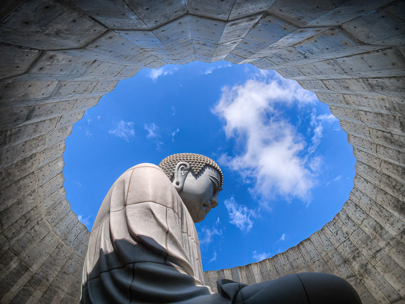 Buddha Sitting at Sky Dome Hall