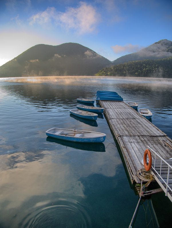 Dawn Pier at Mountain Lakeside