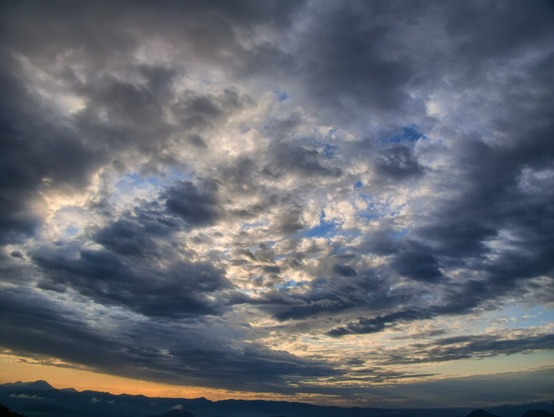 Dusk Sky with Dark Wide Cloud