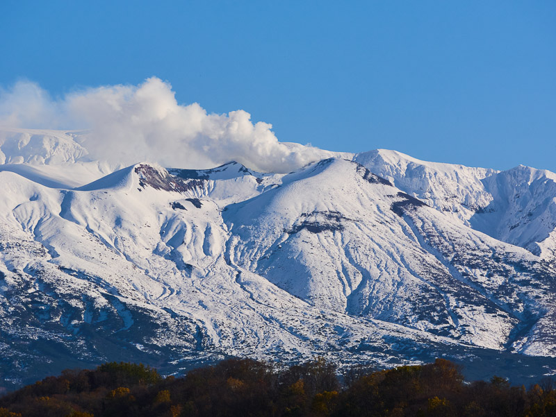 Snowy Volcano Fumarole